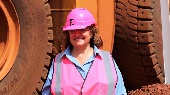 SUNDAY TELEGRAPH SPECIAL. Gina Rinehart special access at Roy Hill. Gina Rinehart at the mine