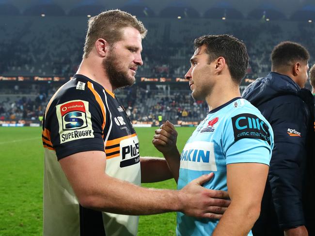 James Slipper (L) has lifted his game after joining the Brumbies. Picture: Cameron Spencer/Getty Images