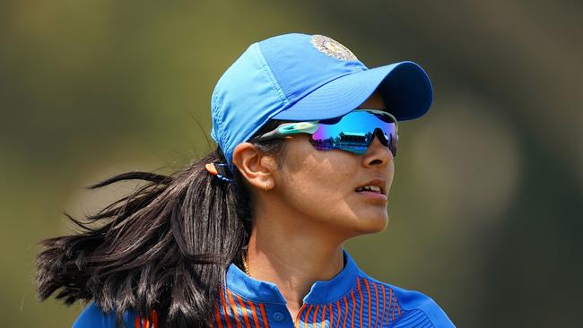 Harleen Deol of India looks on during the ODI Tri-Series Cricket match between Australia and India in February 2020. Picture: AAP Image/Scott Barbour