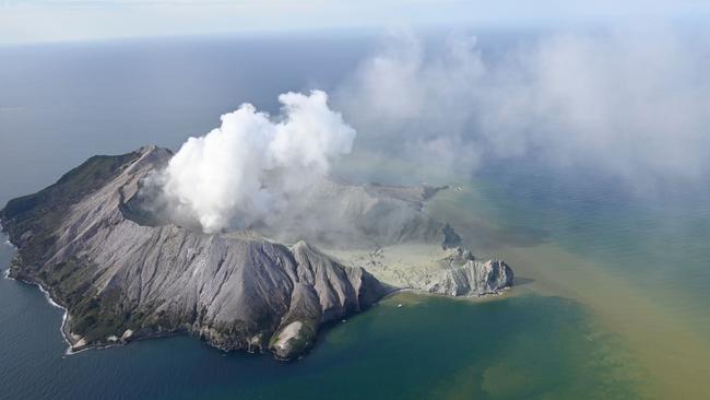 White Island aerial view after the volcanic eruption. Picture: George Novak/NZ Herald