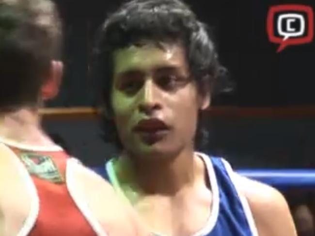 26-year-old Nowroz Amin (BLUE SINGLET) pictured during an amatuer boxing match on 14th June, 2011.Amin has been charged with terrorism-related offences as part of an investigation conducted by the NSW Joint Counter Terrorism Team (JCTT). He was arrested at his Ingleburn home on Saturday, June 16th 2018.