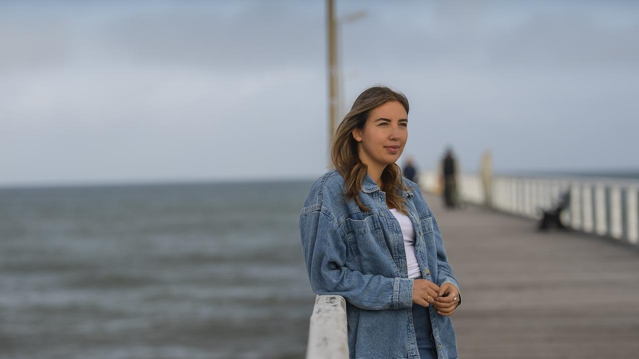 SA based travel influencer Ashley Swallow at Grange jetty. Picture: RoyVPhotography