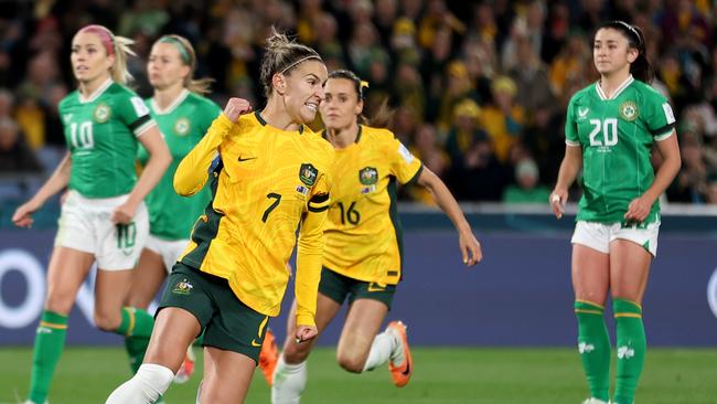 Steph Catley stepped up to deliver for Australia. Picture: Getty