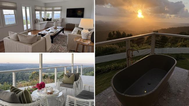 Elsie's Cottage on the Sunshine Coast offers spectacular views of the hinterland.