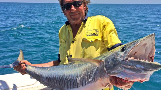 Gary Wyman with a big Spanish mackerel from a great session down near the Peron Islands