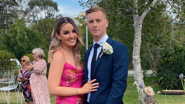 Libby Ruge and her long-term boyfriend Luke Day. Picture: Supplied