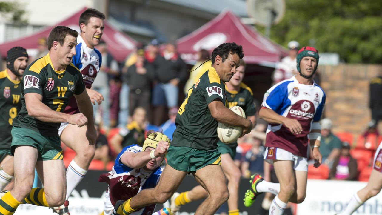 Corey Blades, Wattles. TRL Grand Final, Wattles vs Dalby Diehards. Sunday, Sep 27, 2015. Photo Nev Madsen / The Chronicle