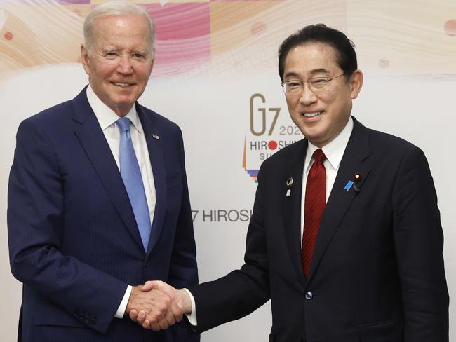 US President Joe Biden and Japanese Prime Minister Fumio Kishida. Picture: Kiyoshi Ota/Pool/Getty Images