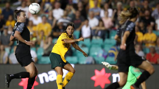 Sam Kerr is certain to benefit from the Matildas attacking philosophy.