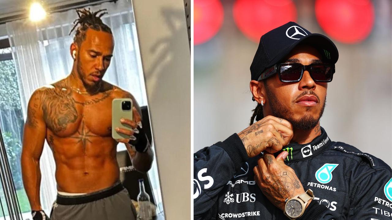 Lewis Hamilton is looking well fit. Photo: Instagram and Getty Images