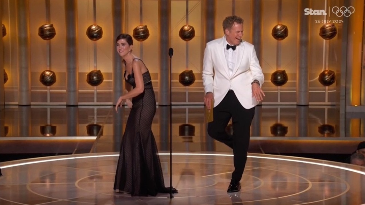Kristen Wiig and Will Ferrell dance up a storm. Picture: Stan