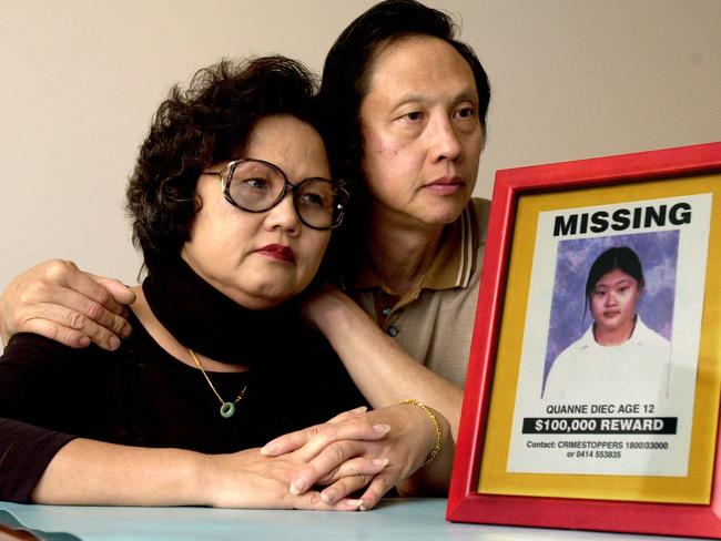 Sam Diec with his wife Muoi Ngo, pictured in 2003, never gave up hope. Picture: Frank Violi