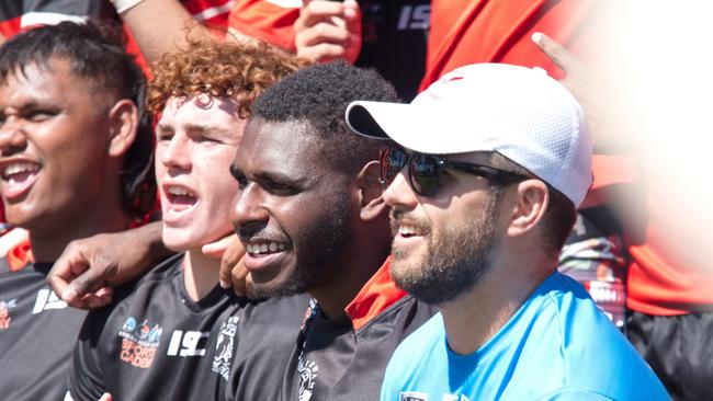 Ignatius Park College and Kirwan State High School teams take on St Brendanâ€™s College Yeppoon teams in Queensland state rugby league semi finals at Mackay on Wednesday, August 24, 2022.