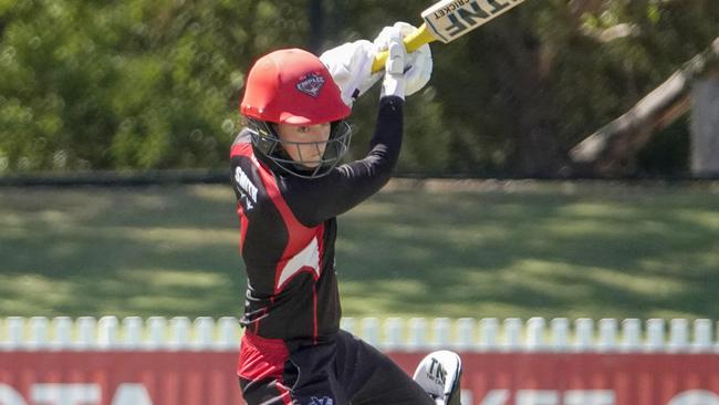 Women's Premier Cricket grand final: Essendon Maribyrnong Park v Melbourne.  Essendon Maribyrnong Park batter Emily Smith . Picture: Valeriu Campan