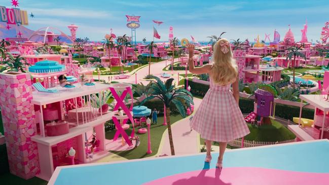 The Barbie world that relied primarily on physical sets rather than CGI. “It has to be seen to be believed.” Picture: Warner Bros Pictures