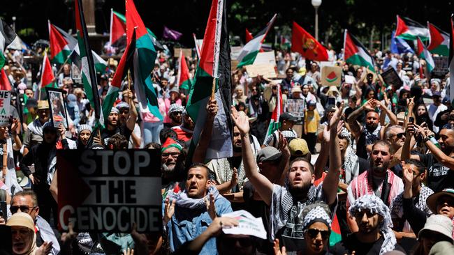 A Pro-Palestinian protest in Sydney. Picture: NCA NewsWire/David Swift