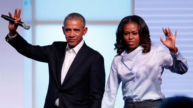 Former US president Barack Obama and his wife, Michelle, were said to have grown frustrated by the terms of the 2019 Spotify contract. Picture:Jim Young / AFP