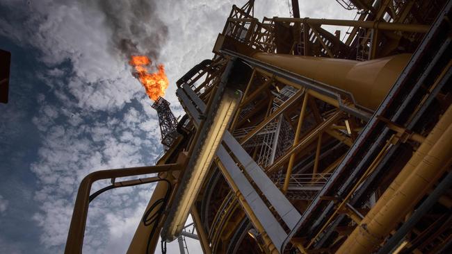 Brent crude oil rose 19 per cent at $US112 a barrel and hit a nine-year hight. (Photo by Rodger BOSCH / AFP)