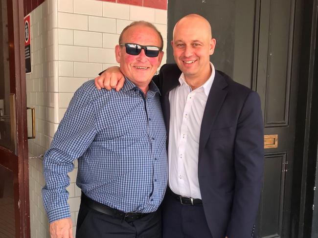 Phil Rothfield and old sparring partner Todd Greenberg.