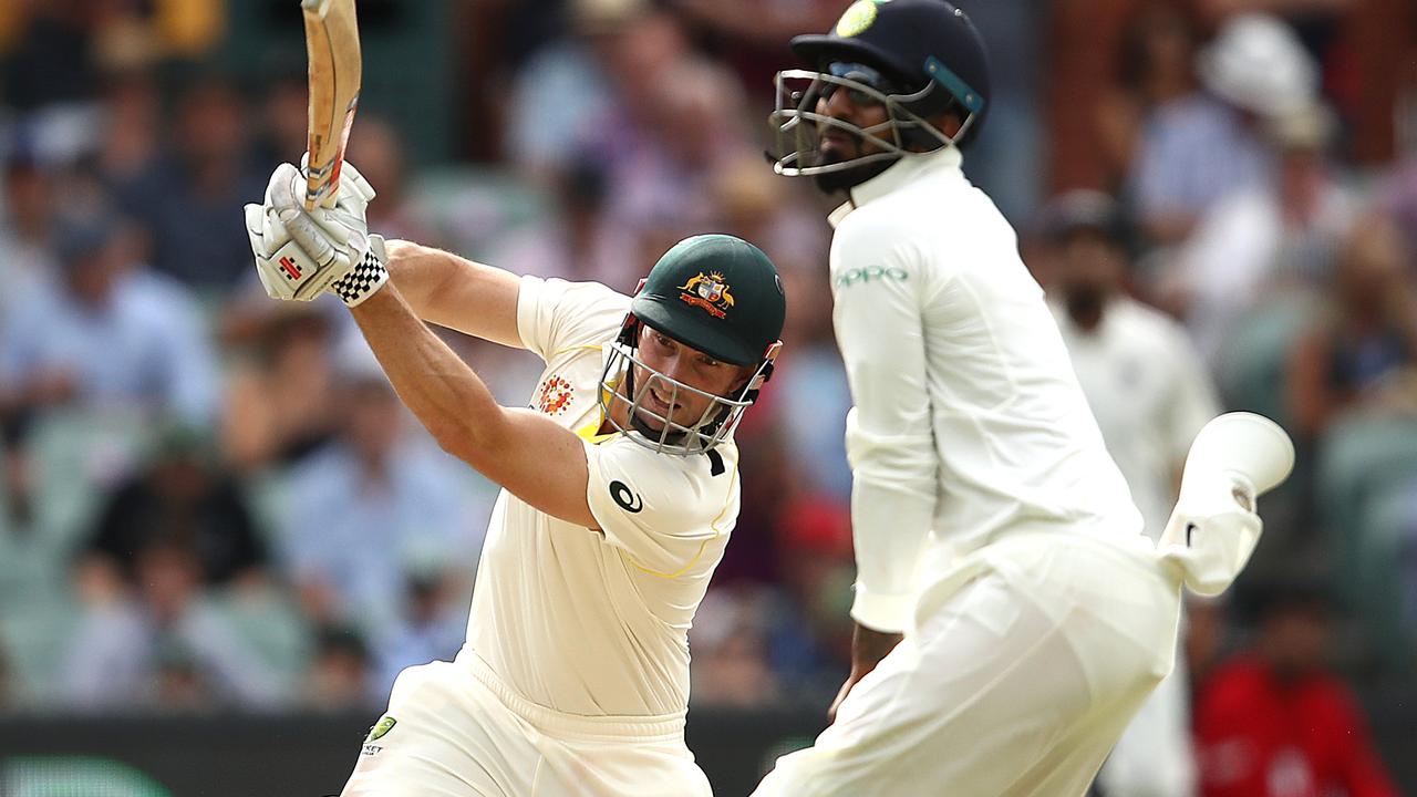 Shaun Marsh of Australia bats during day four of the first Test.