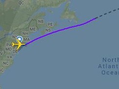 The British Airways flight was given a push by storm Ciara. Picture: Flightradar24