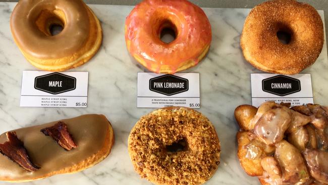 A selection of sweet treats at Camperdown’s Grumpy Donuts.