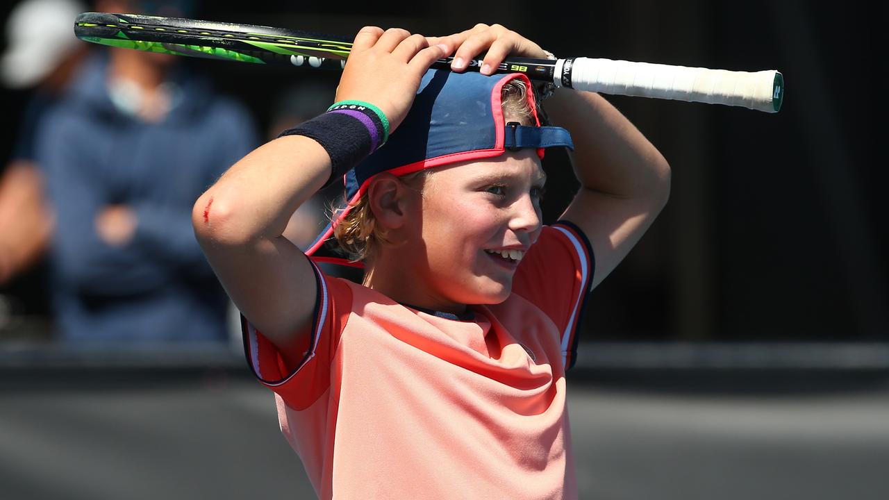 Lleyton Hewitt’s son Cruz follows in his father’s footsteps