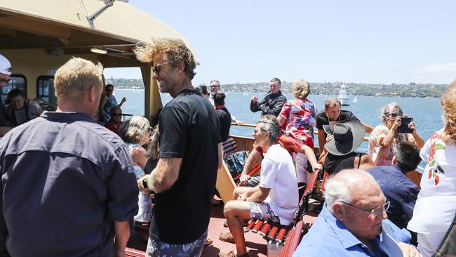 The Manly ferry protest on Thursday. Picture: Dylan Robinson