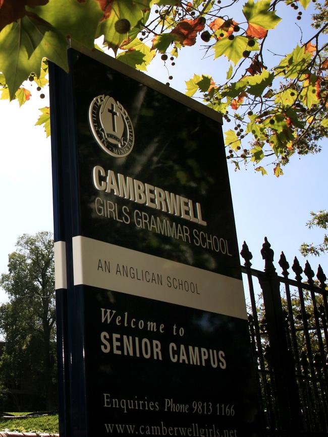 Camberwell Girls Grammar School has been rocked by the claims.