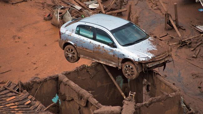 The aftermath of the Samarco dam disaster. Picture: AFP