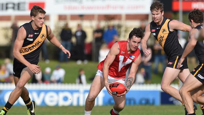 Sam De Leonardis during his playing days at North Adelaide. Picture: Roger Wyman