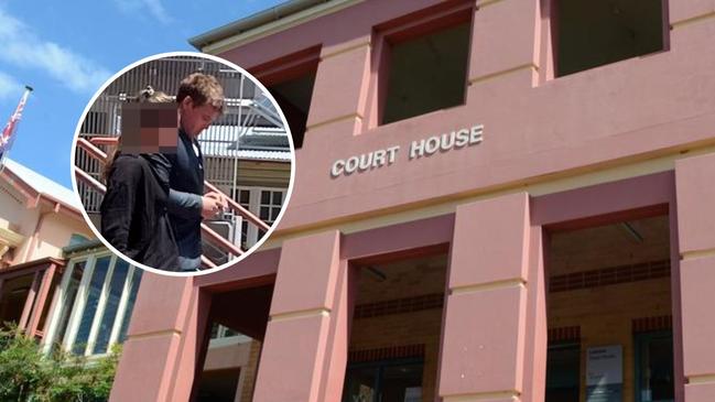 Lismore Courthouse and (inset) Kristopher John Shaw, who has pleaded not guilty to rape and is on trial. Picture: Cath Piltz/Savannah Pocock/NewsLocal