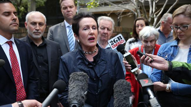 Sydney mayor Clover Moore shows her support for the Sirius building ahead of a Save Our Sirius rally on the weekend. Picture: Richard Dobson