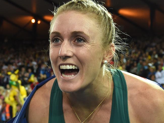 ***FILE*** Australia's greatest modern-day track and field athlete Sally Pearson has announced her retirement due to a devastating run of injuries.**   Australia's Sally Pearson Celebrates winning the gold medal in the women's 100m Hurdles at Hampden Park during the XX Commonwealth Games, Glasgow, Scotland, Friday, Aug. 1, 2014. (AAP Image/Dan Himbrechts) NO ARCHIVING, EDITORIAL USE ONLY