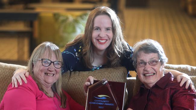 Heather Baird, (winner), Leonie McCann (staff), Yvonne Baird (volunteer). Pictures: Yuri Kouzmin