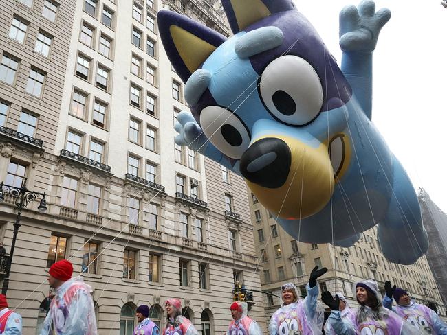 Bluey is so big in the United States, a Bluey balloon featured in the 2024 Macy's Thanksgiving Day Parade in New York City. Picture: Michael Loccisano/Getty Images