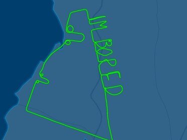 A Flight training Adelaide plane has spelt out bored on its flight path