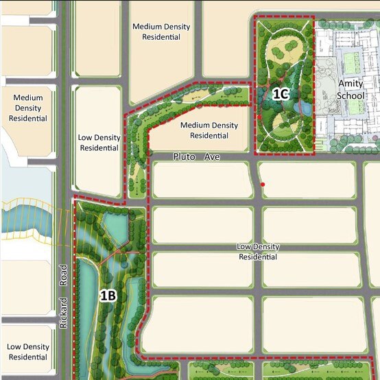 Impression of Leppington Oval Plan stage 1B and 1C.