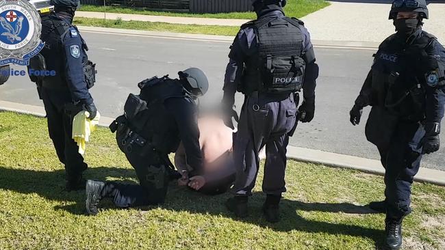 Police seized methylamphetamine, cash, a push dagger, and a Rolex watch. Picture: NSW Police