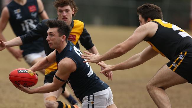 Berwick takes on Woori-Yallock in the AFL Outer East last season. Picture: Stuart Milligan