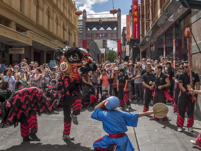 Chinese New Year celebrations in Chinatown for the year of the monkey.  Picture: Christopher Chan.