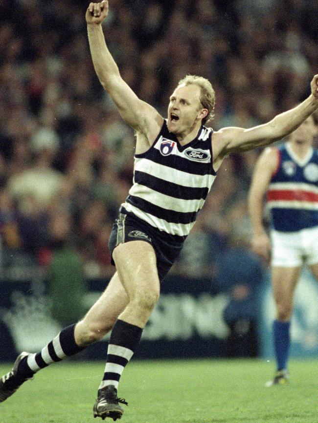 Billy Brownless kicks the winning goal in 1994.