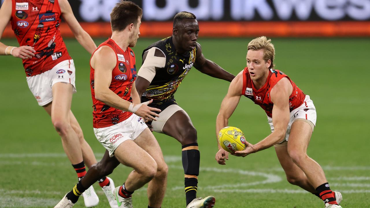 Attention now turns to Merrett’s midfield sidekick Darcy Parish. Picture: Paul Kane/Getty Images