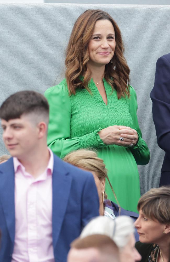 Baby bump! Pippa Middleton during the Platinum Party at the Palace, held in front of Buckingham Palace in London. Picture: Getty Images