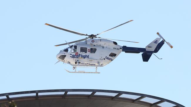 Not only did paramedics attend, but a CareFlight helicopter also rushed to the scene. Picture: NCA NewsWire / Damian Shaw