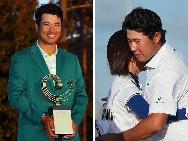 Masters champion with his wife.