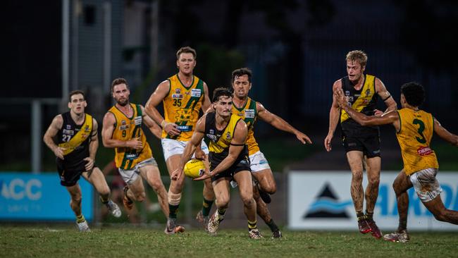 Petros Politis in the 2023-24 NTFL Men's Grand Final between Nightcliff and St Mary's. Picture: Pema Tamang Pakhrin