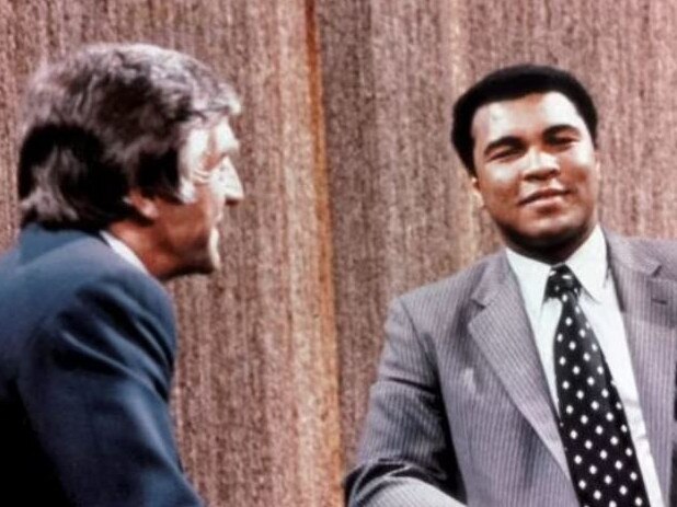 Michael Parkinson, pictured with his friend and famous interviewee Muhammad Ali. Picture: Supplied