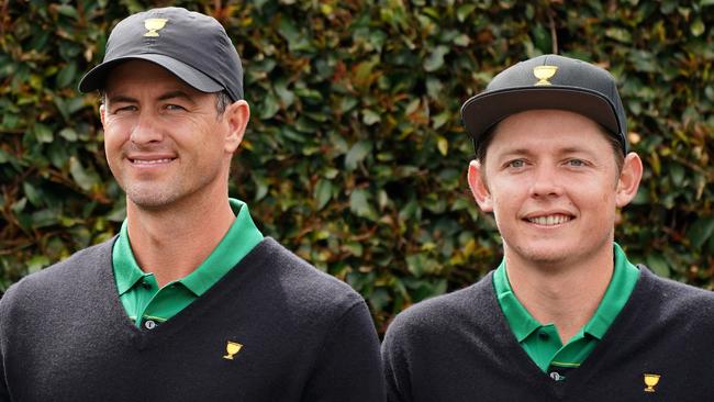 International team members Adam Scott and Cameron Smith at the Presidents Cup.