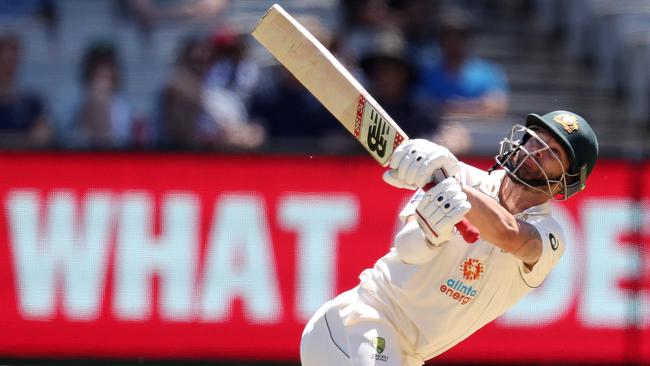 The MCG pitch showed plenty on day one. Picture: Michael Klein